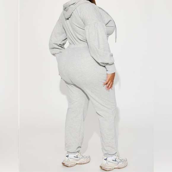 FashionNova Heather Grey Jumpsuit - Picture 8 of 8